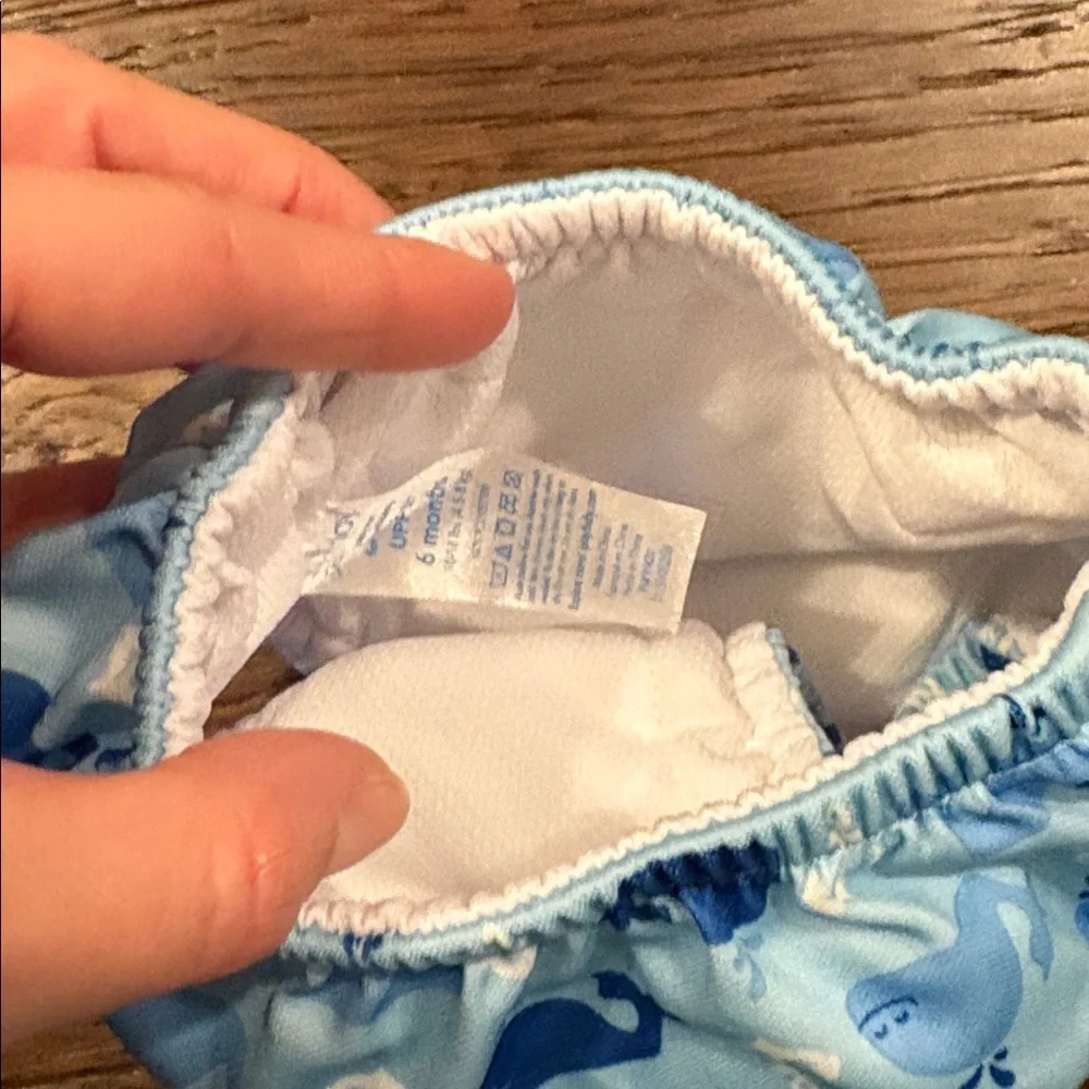 Iplay Blue Whale Print Swim Diaper size 6 months
